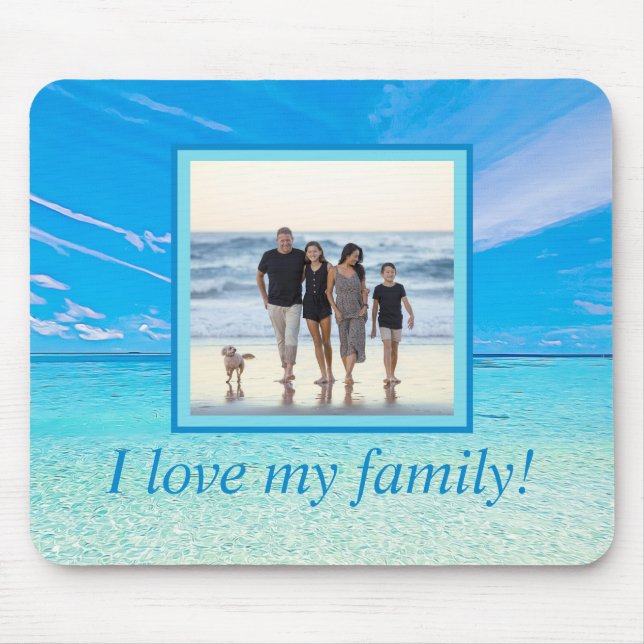 Mousepad Foto personalizada DIY Praia personalizada Ama min (Frente)