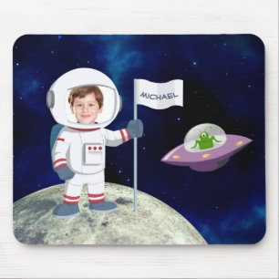 Mousepad Foto personalizada do agente espacial em luas