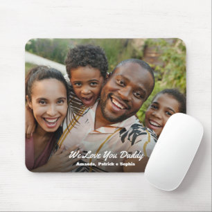 Mousepad Foto personalizada do pai e teclado do mouse de me