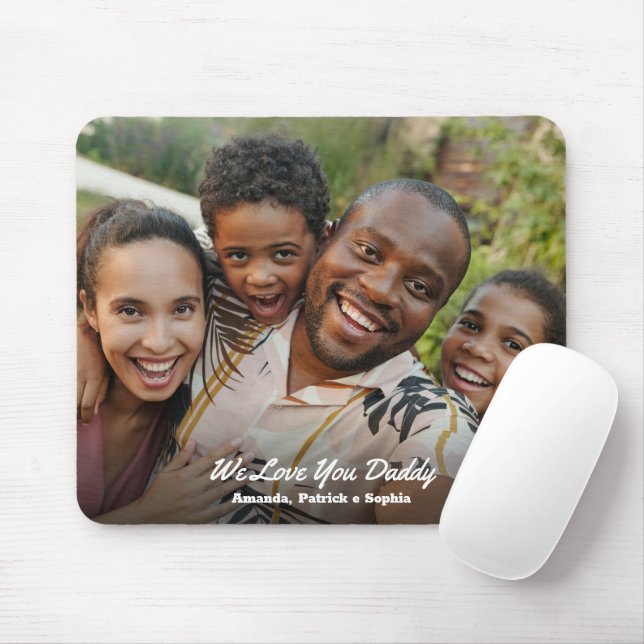 Mousepad Foto personalizada do pai e teclado do mouse de me (Com mouse)