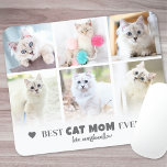 Mousepad Foto Pet da Melhor Cat Mãe<br><div class="desc">Mouse de Colagem de Foto Personalizado "Melhor Mãe Gato" 6. Celebre o seu amor e devoção aos seus amigos felinos com esta compressa de rato personalizada, concebida para adicionar um toque pessoal e prático ao seu espaço de trabalho. O melhor gato que mamãe nunca foi exibido elegantemente no topo em...</div>