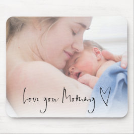 Mousepad Foto Sobreposta Ama Você Mamãe Coração Script