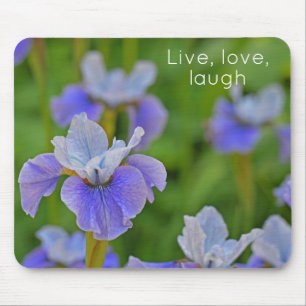 Mousepad Fotografia Botânica da Flor Íris Azul