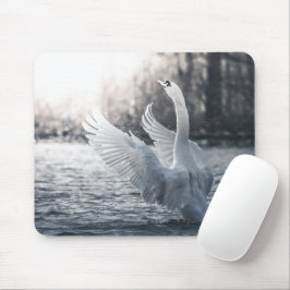 Mousepad Fotografia da natureza do cisne branco