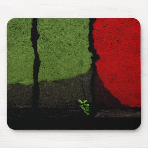 Mousepad Fotografia de Arte Vermelha e Verde Legal Única