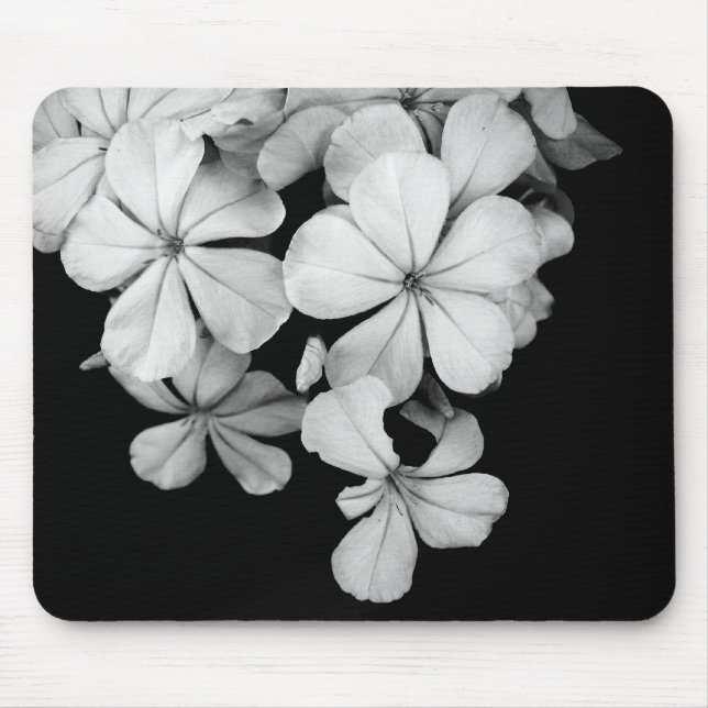 Mousepad Fotografia de Flores em Preto e Branco (Frente)