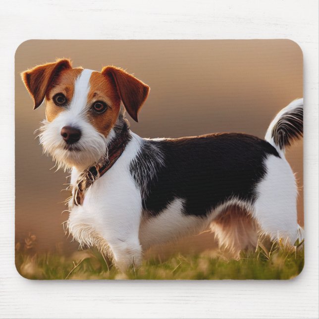 Mousepad Fotografia de um adorável cão Jack Russel Terrier (Frente)