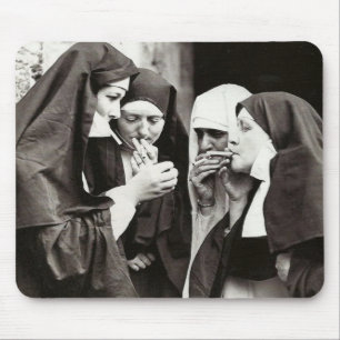 Mousepad Fotografia de Vintage de Freiras