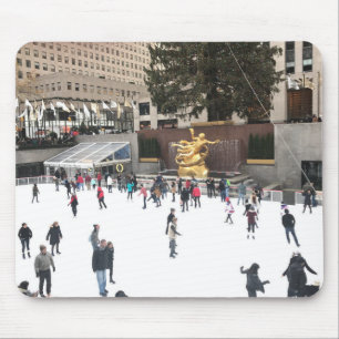 Mousepad Fotografia do Rockefeller Center Ice Skating NYC