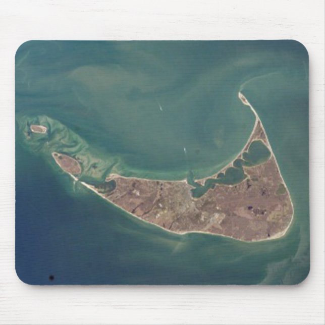 Mousepad Fotografia do satélite de Nantucket (Frente)