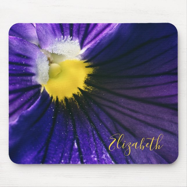 Mousepad Fotografia macro pansy elegante (Frente)
