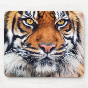 Mousepad Fotografia masculina da pintura do tigre Siberian