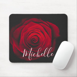 Mousepad Fotografia personalizada da colheita da rosa verme
