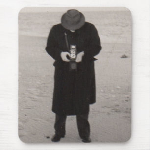 Mousepad Fotógrafo da década de 1940 na praia
