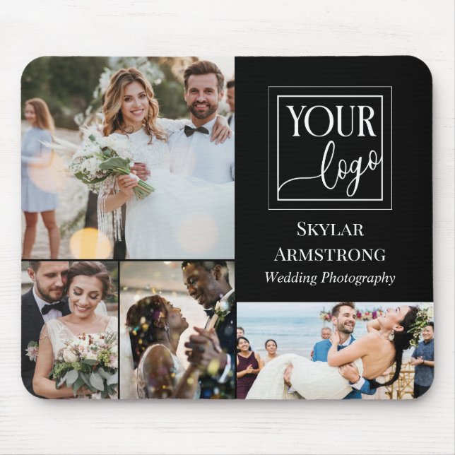 Mousepad Fotógrafo de Colagem de Fotografias do Mínimo Pret (Frente)