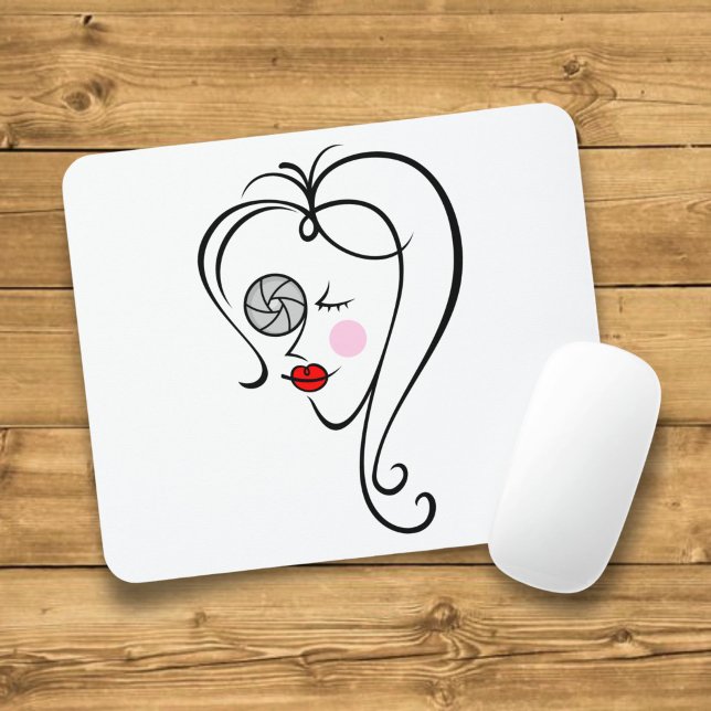 Mousepad Fotógrafo feminino (Criador carregado)