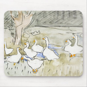 Mousepad Fotos de Pato Bonito Desenhado à Mão Fotos de Pa