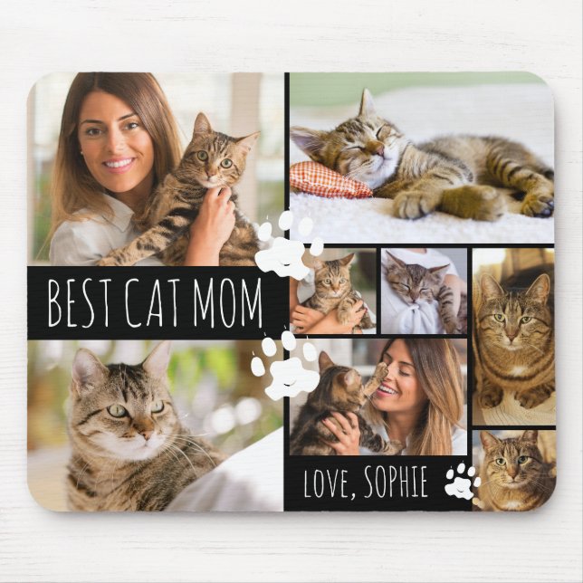 Mousepad Fotos personalizadas do melhor CAT MOM 8 da atuali (Frente)