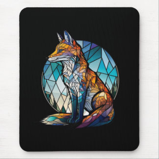 Mousepad Fox Animal Portrait Vidro Escondido Vidro Selvagem
