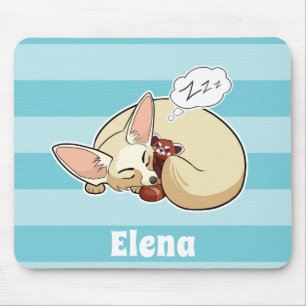 Mousepad Fox de Fennec com panda vermelha - animal