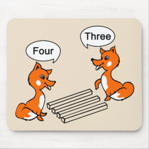 Mousepad Fox do truque da ilusão óptica