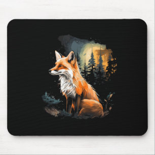 Mousepad Fox Forest Nature Lover Montanhas Caminhando Campa