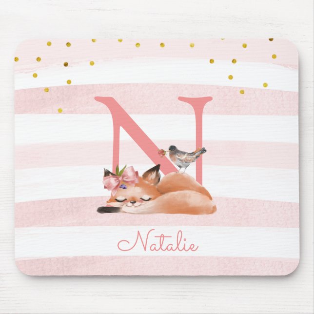 Mousepad Fox Ilustração Mãe De Bebê (Frente)