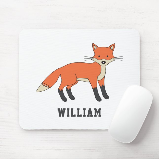 Mousepad Fox Personalizada Cuja Personalização É Feita De V (Com mouse)
