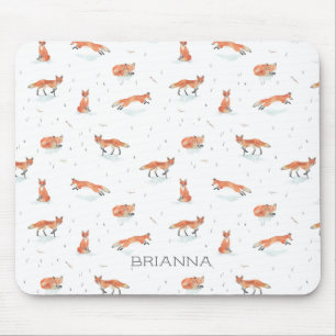 Mousepad Fox personalizado da aguarela