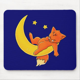 Mousepad Fox sonolento da lua
