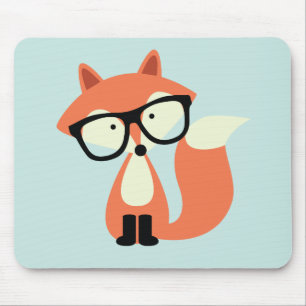 Mousepad Fox vermelho do hipster bonito