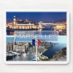 Mousepad FR França - Marselha - Porto Antigo - Baía de Mo