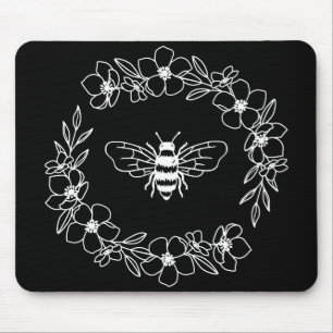 Mousepad Fraço de abelha em proteção de mouse branco