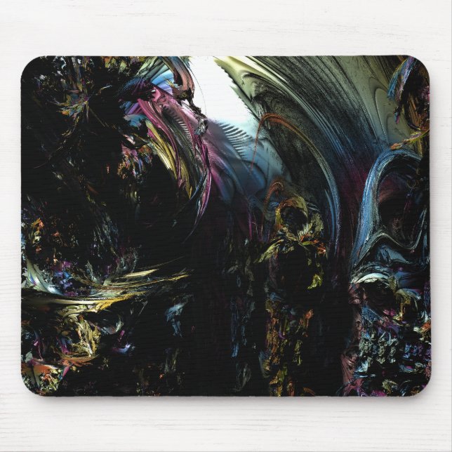 Mousepad Fractal 3D Sci fi futurista Duro Rock MP (Frente)