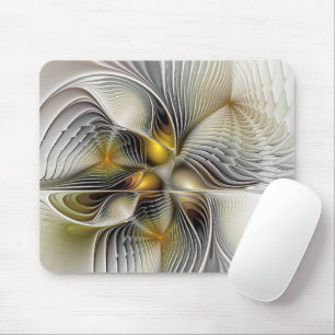 Mousepad Fractal Abstrato 3D De Illusão Óptica Com Profundi
