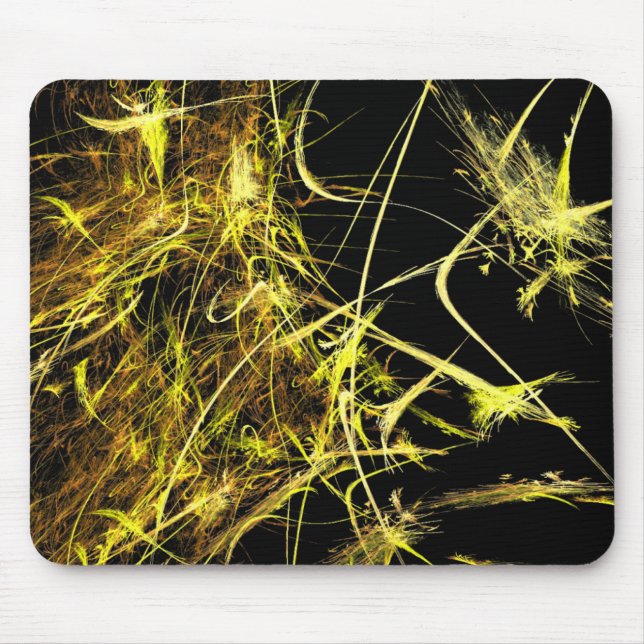 Mousepad Fractal de tranças de ouro (Frente)