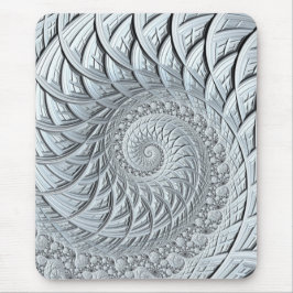 Mousepad Fractal espiral de Cinzas de luz monocromática abs