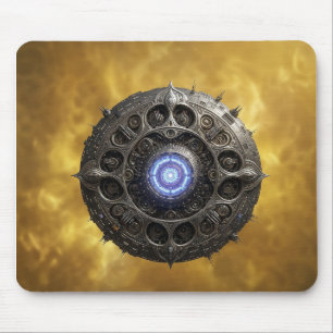 Mousepad Fractal Julia Manipulada em Fundo Dourado