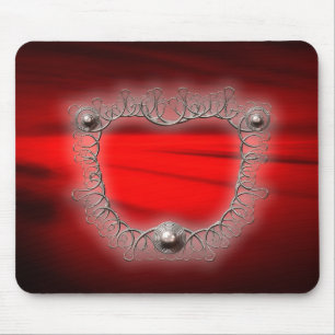 Mousepad Fractal Mandelbrot em Arame Prateado