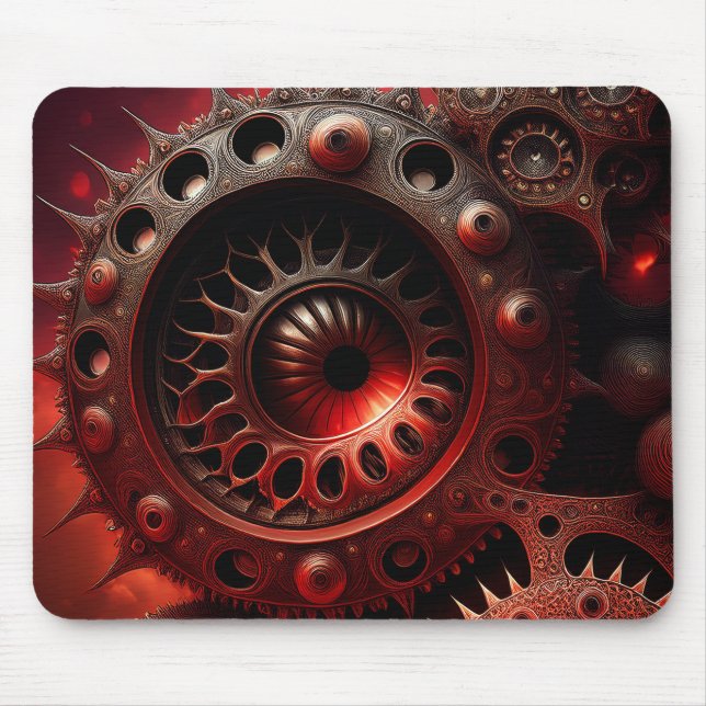 Mousepad Fractal Mandelbrot Steampunk de Bronze (Frente)
