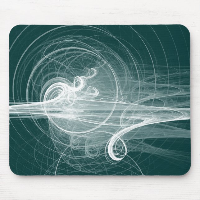 Mousepad Fractal Swirl III - Verde escuro (Frente)