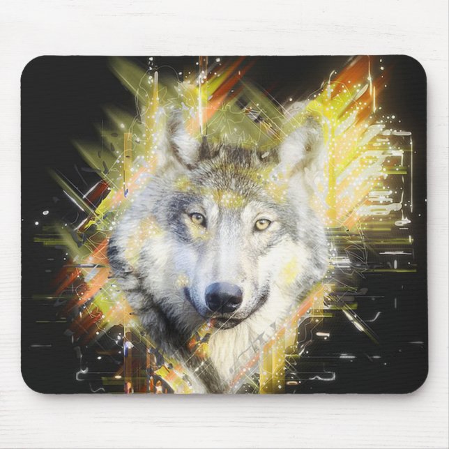 Mousepad Fractal Wolf (Frente)