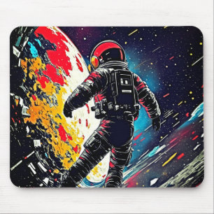 Mousepad Fragmentação Cósmica: Viagem do Astronauta