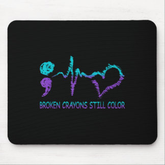 Mousepad Fragmentação De Crayons Continua A Prevenir O Suic