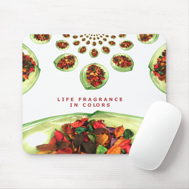 Mousepad Fragrância da vida: Mensagem Inspiracional Potpour (Com mouse)