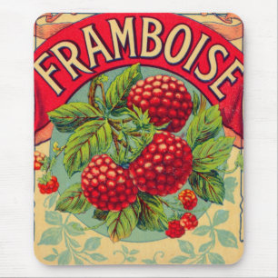 Mousepad Framboise francês do vintage (framboesa)