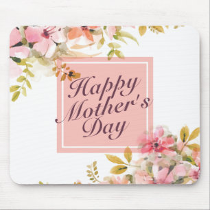 Mousepad Frame Floral de Dia de as mães Feliz Eleg