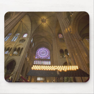 Mousepad França, Paris. Interior da Catedral de Notre Dame.