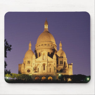 Mousepad França, Paris, Sacré-Coeur ao crepúsculo.