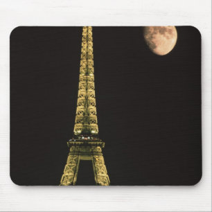 Mousepad França, Paris. Torre Eiffel à noite com